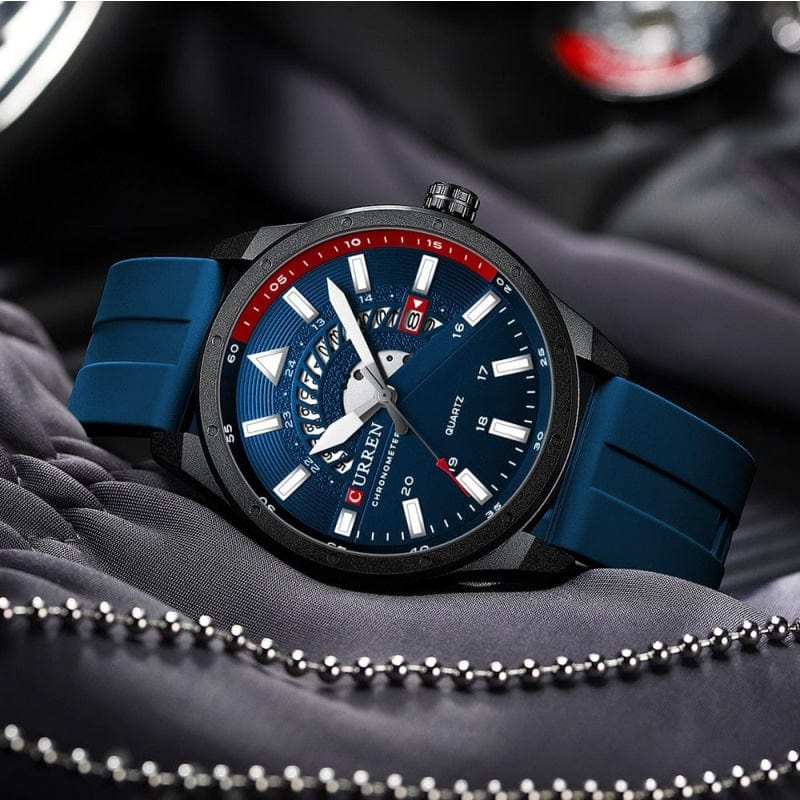 Montre Quartz Acier et Silicone