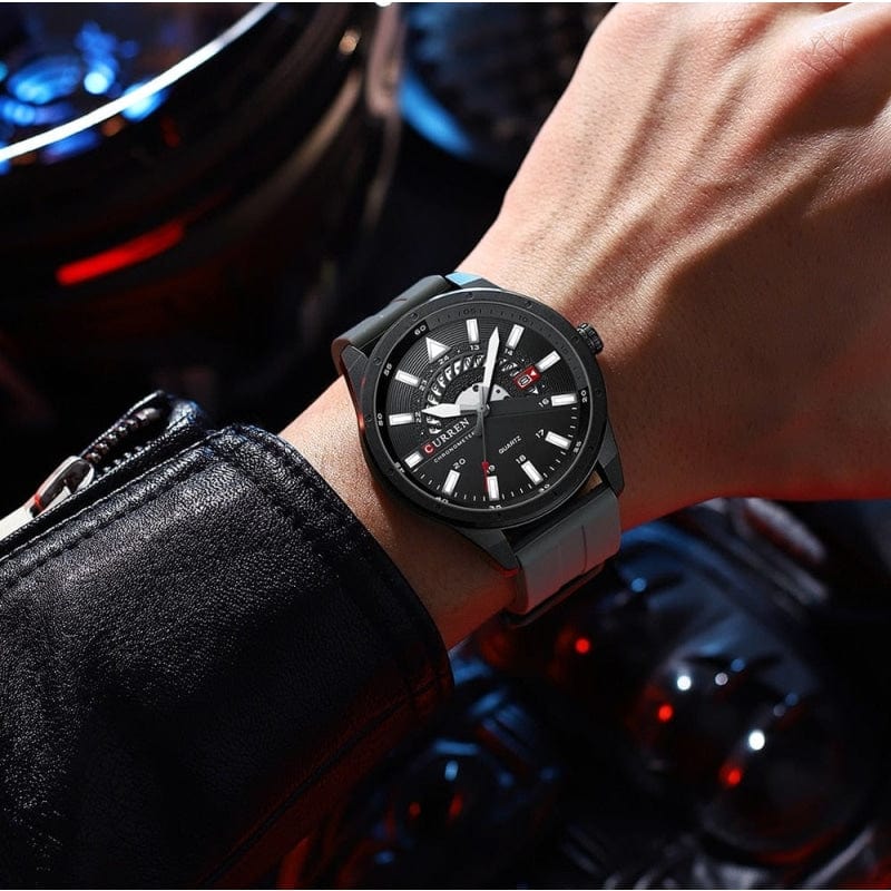 Montre Quartz Acier et Silicone