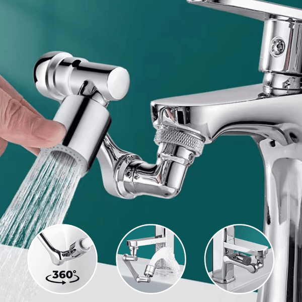 Rallonge de robinet à économie d'eau rotative à 1080 degrés - Tête