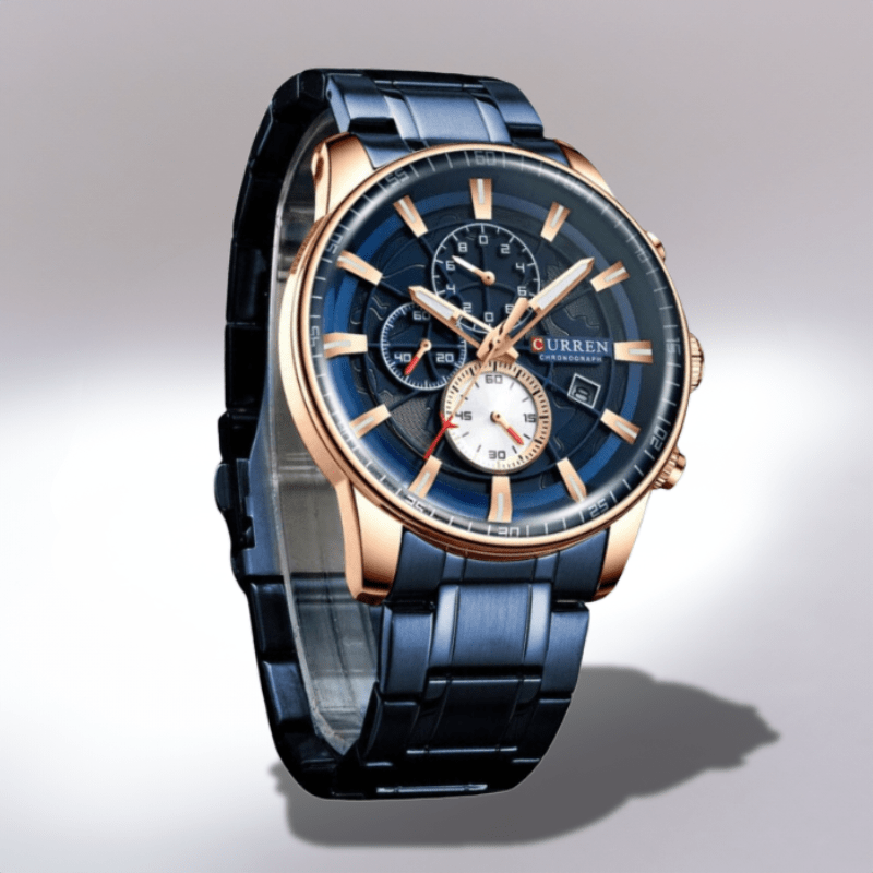 Montre Acier Homme avec Chronographe