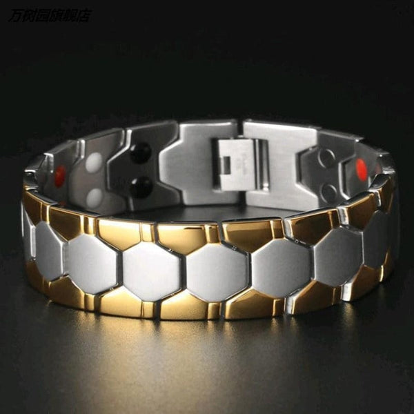 Bracelet magnétique acier NEPTUNE, Bracelets magnétiques femme