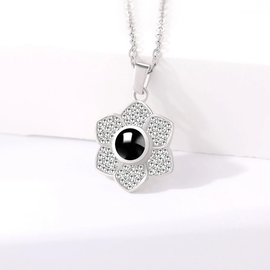 Collier et pendentif photo personnalisé argent