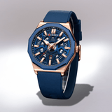 Montre Quartz Bracelet Silicone bleu