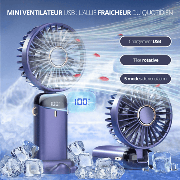 Mini Ventilateur Portatif PNG , Frais, Bleu, Cool Image PNG pour