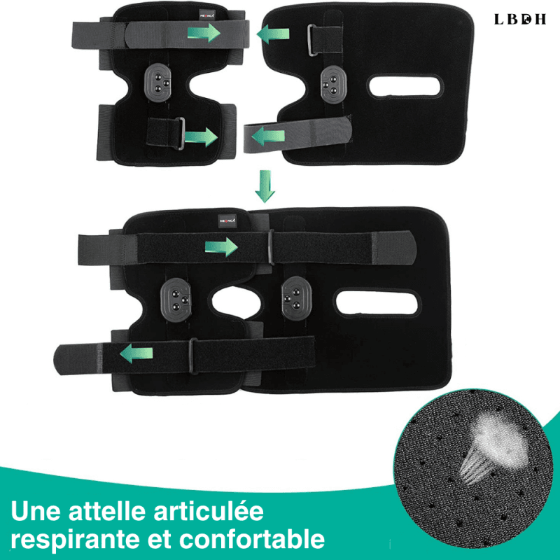 ATTELLE ARTICULÉE POUR GENOU