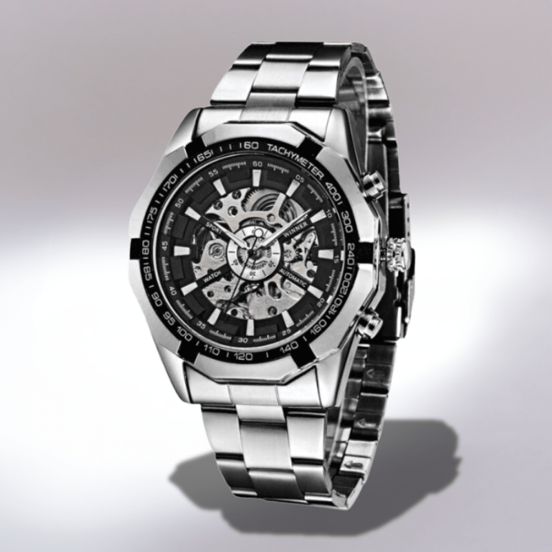 Montre Squelette Automatique Argent