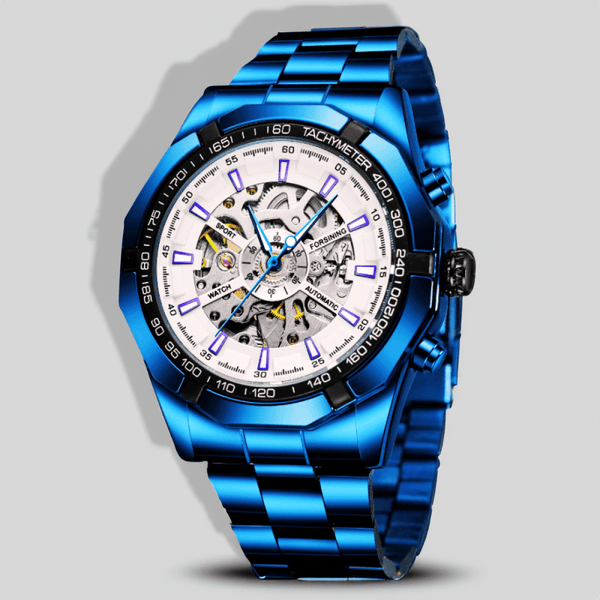 Montre Squelette Automatique Bleu