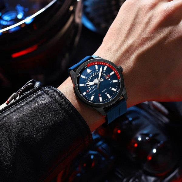 Montre Quartz Acier et Silicone