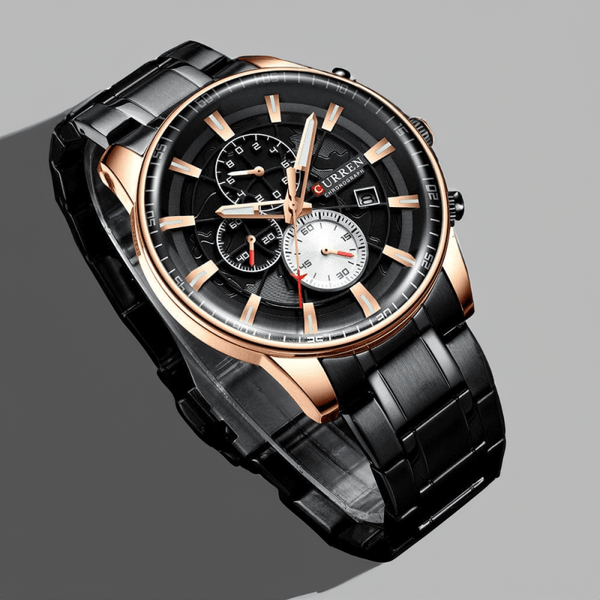 Montre Acier Homme avec Chronographe