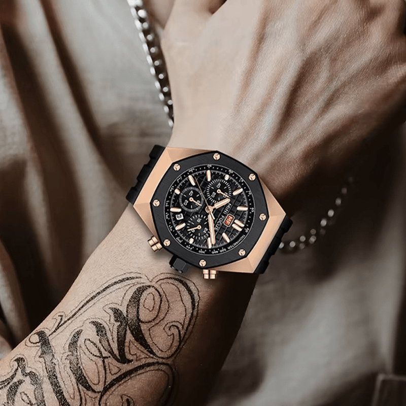 Montre Quartz Analogique et Bracelet Silicone