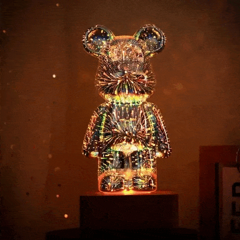 Veilleuse Lampe de Chevet Ourson 3D – La Boutique Des Hommes
