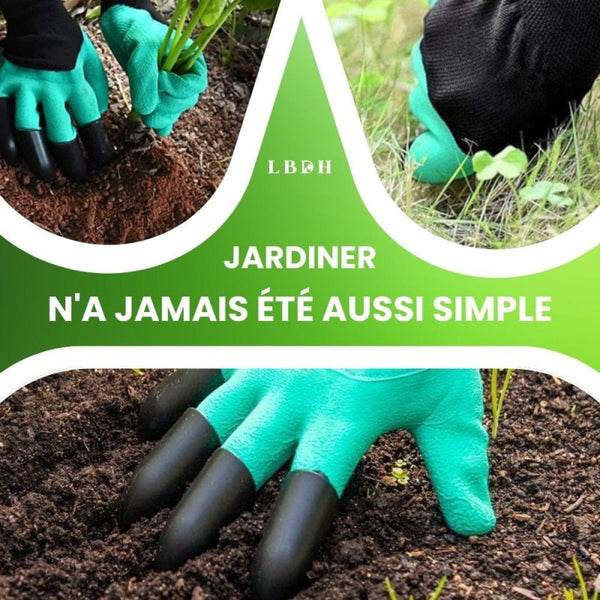 Gant de jardinage avec griffes - Jardibo
